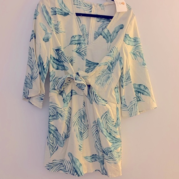 Palm Print Romper - Picture 2 of 3